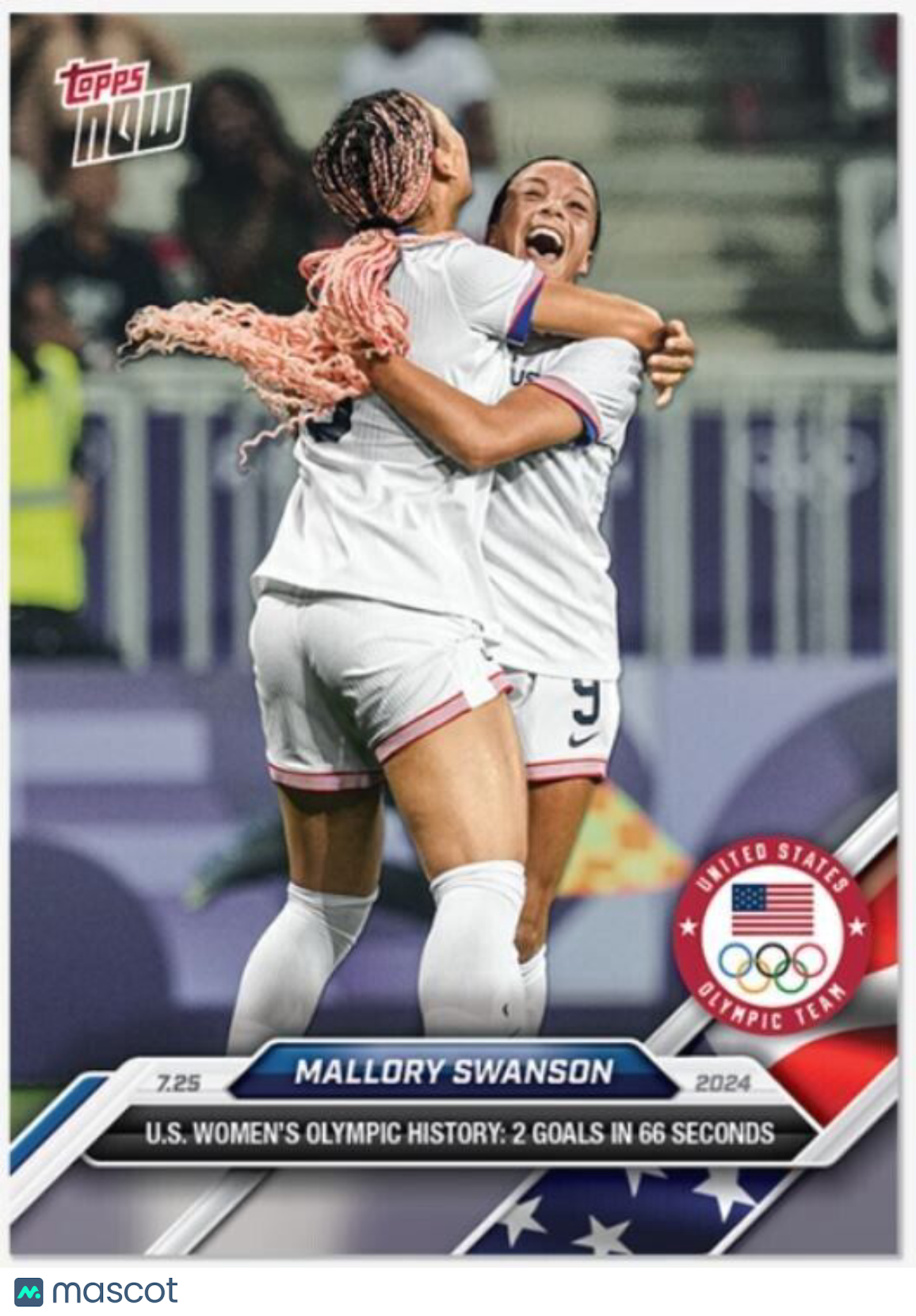 Mallory Swanson 2024 Olympic Gold Topps Now Card #1