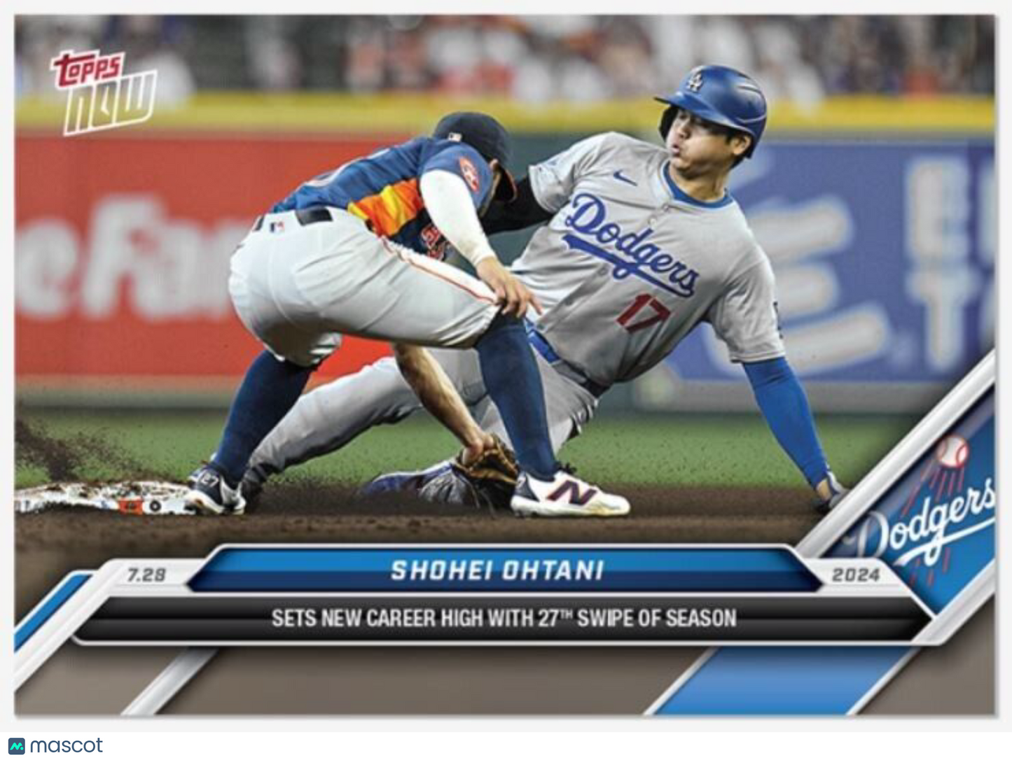 Shohei Ohtani 2024 MLB TOPPS NOW Card # 487 - Sets Career High Stolen Bases