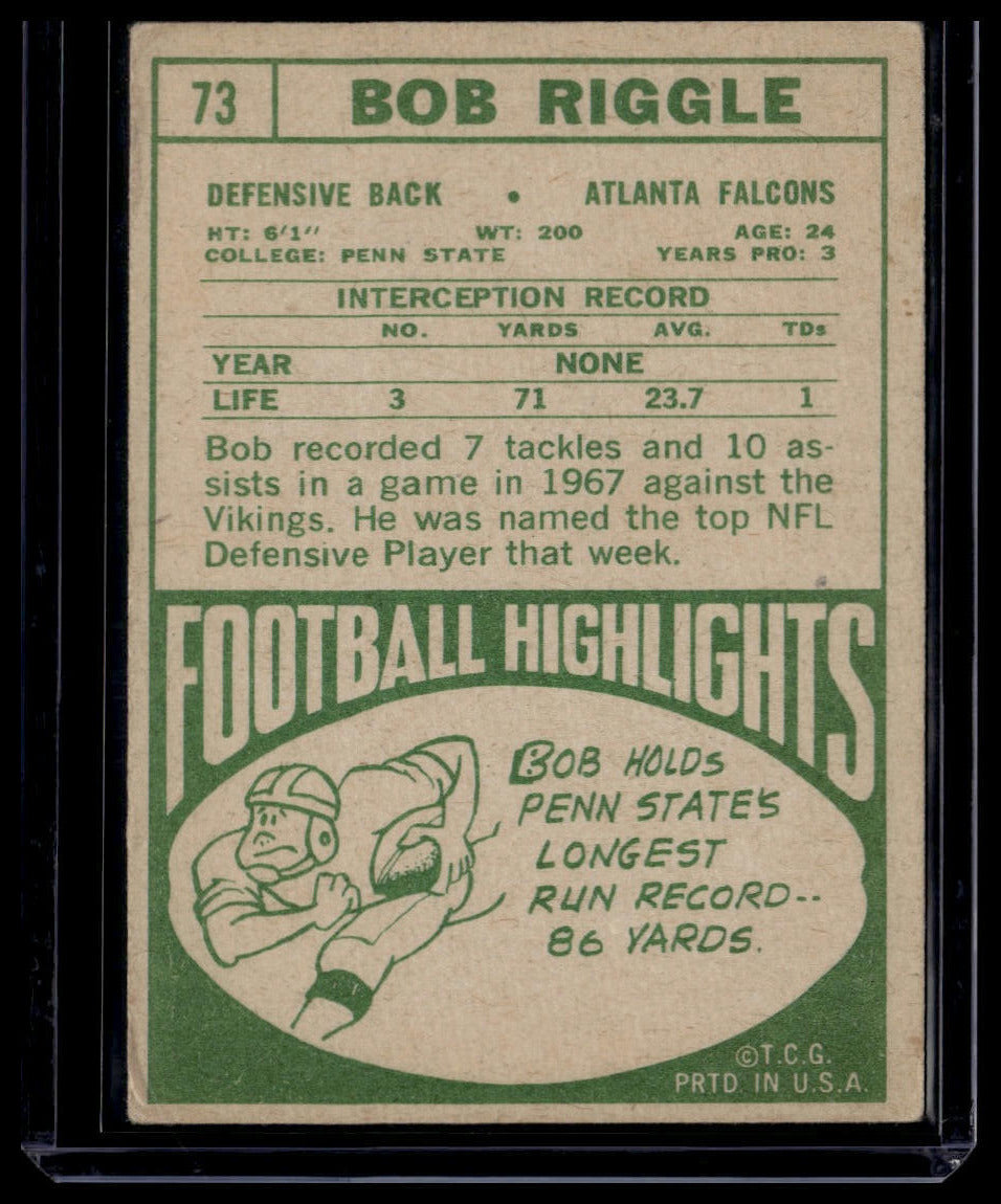 1968 Topps #73 Bob Riggle