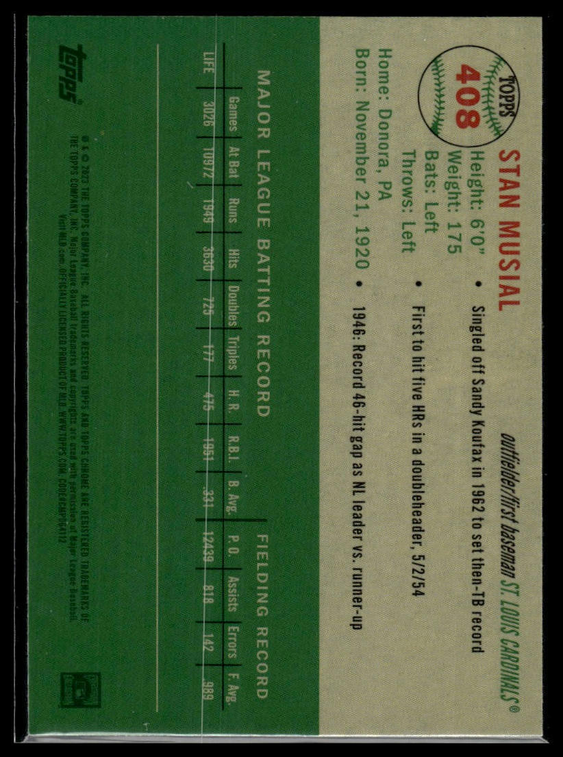 2023 Topps Chrome Platinum Anniversary #408 Stan Musial