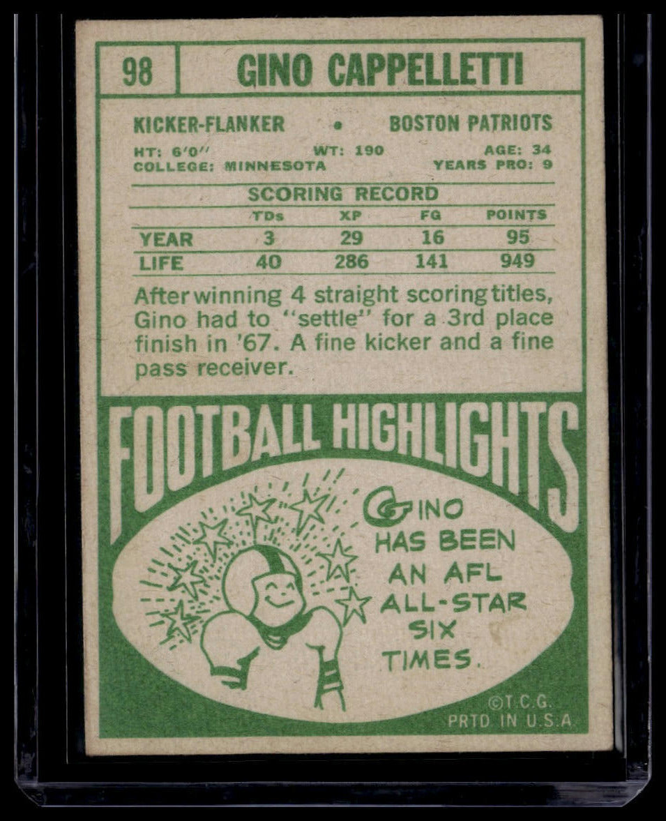 1968 Topps #98 Gino Cappelletti
