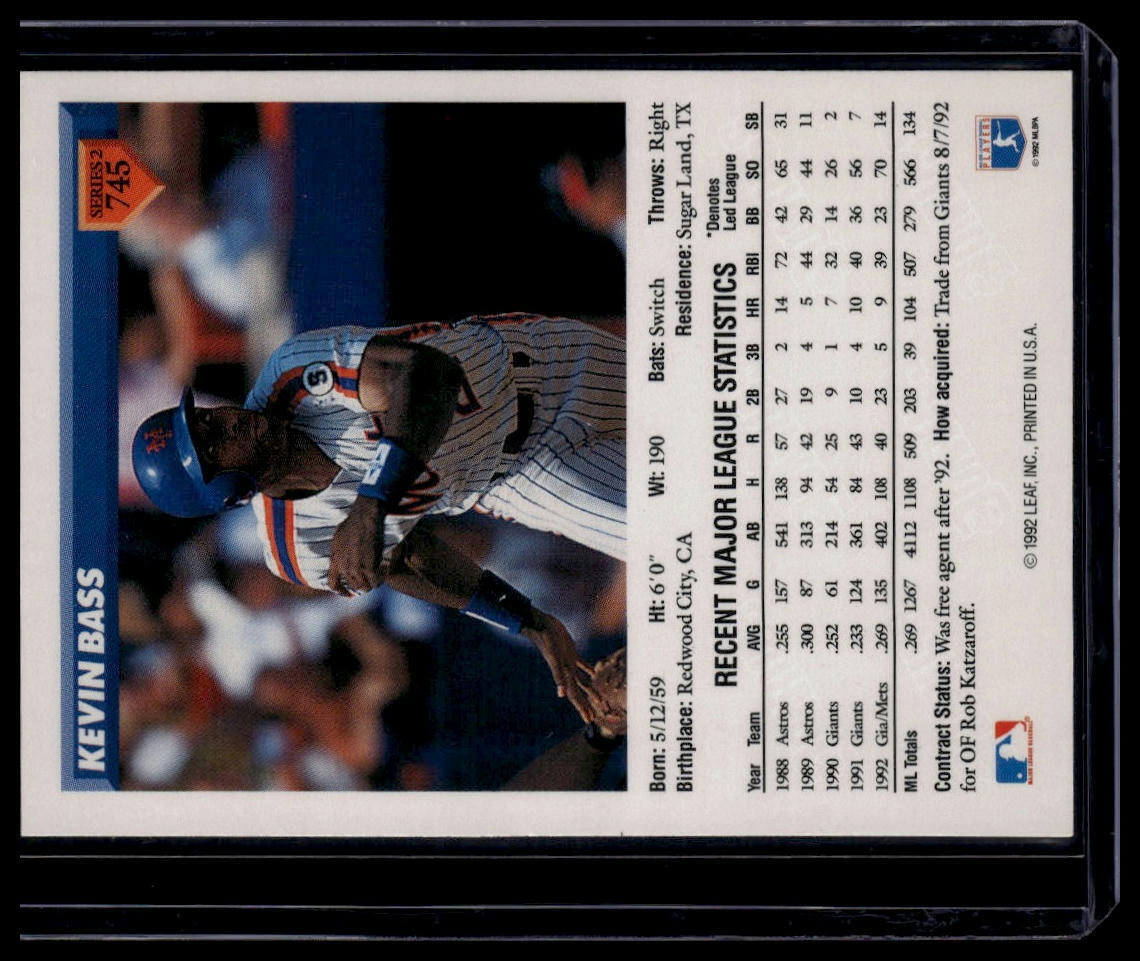 1993 Donruss #745 Kevin Bass