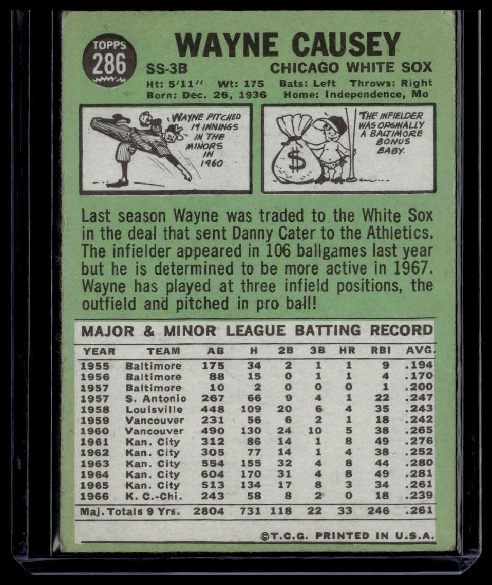 1967 Topps #286 Wayne Causey None