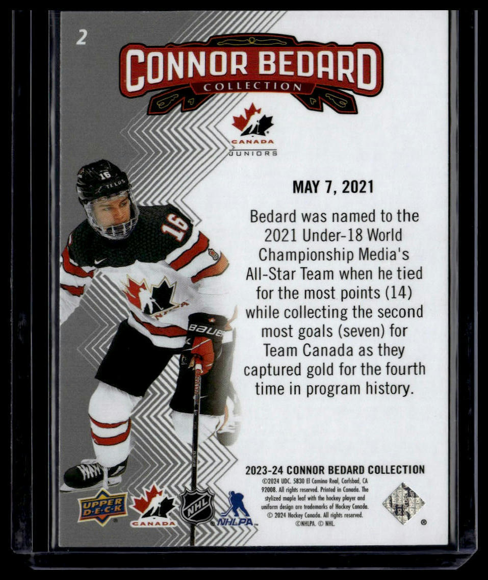 2023-24 Upper Deck Connor Bedard Collection #2 Connor Bedard