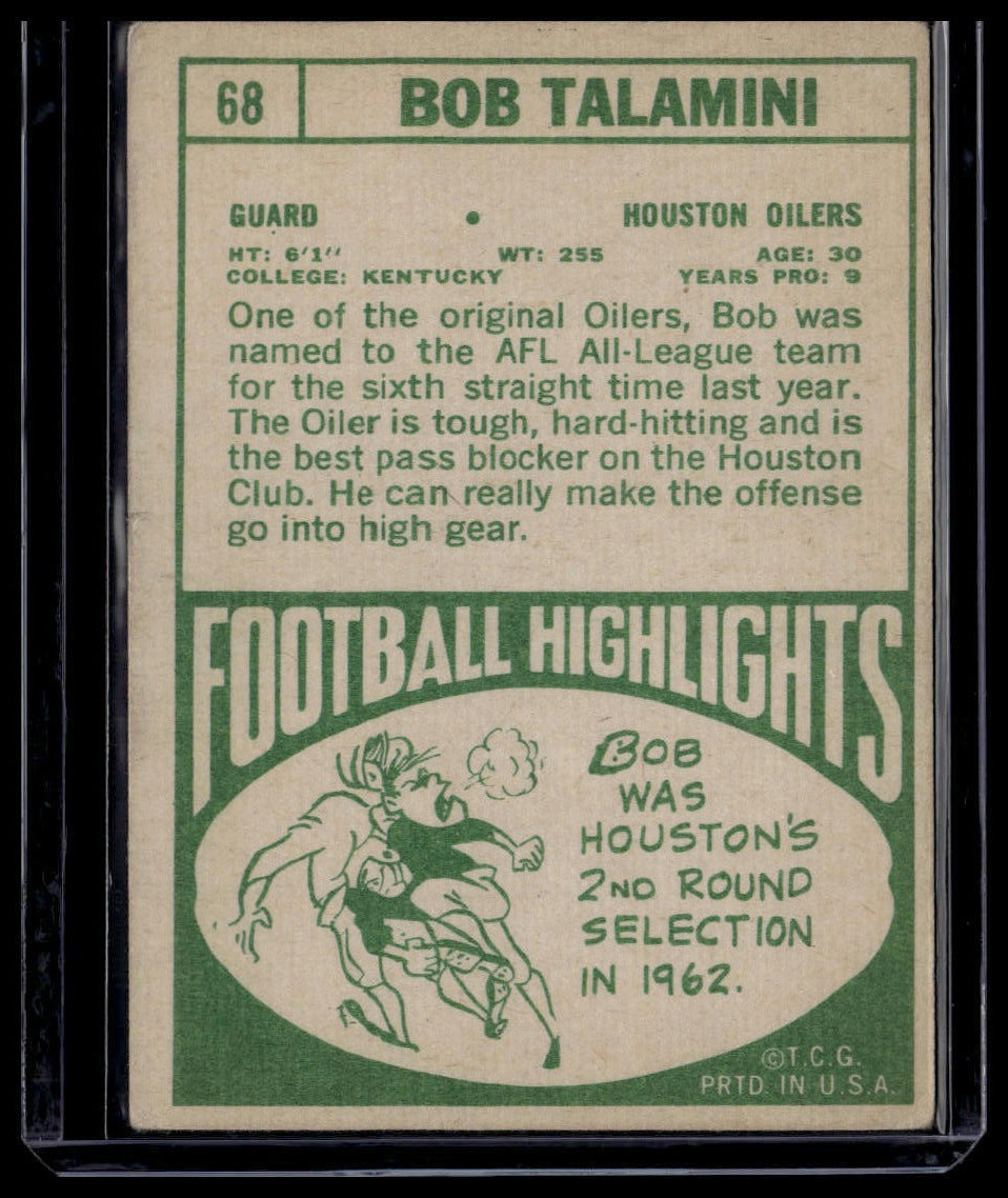 1968 Topps #68 Bob Talamini