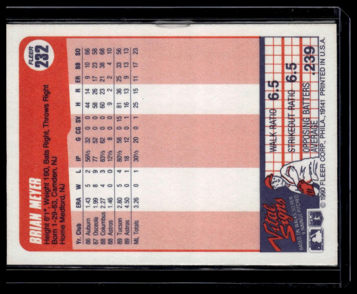 1990 Fleer #232b Brian Meyer
