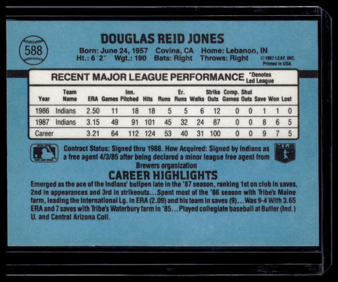 1988 Donruss #588b Doug Jones
