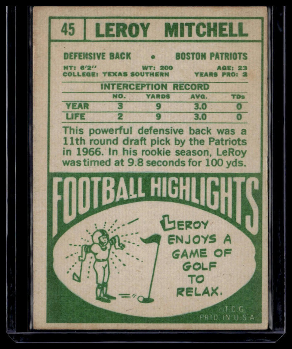 1968 Topps #45 Leroy Mitchell