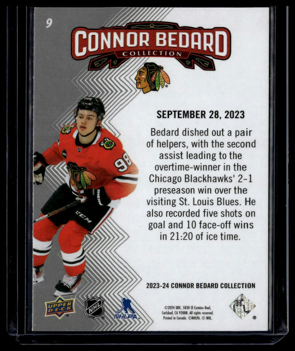 2023-24 Upper Deck Connor Bedard Collection #9 Connor Bedard