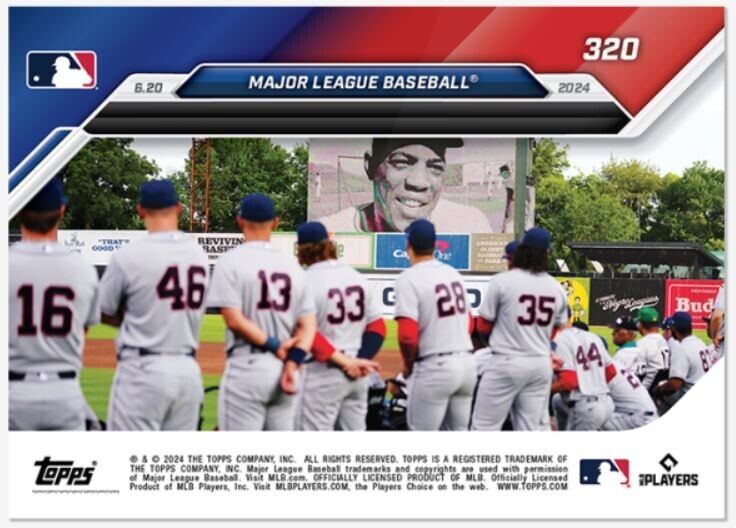 2024 Topps Now Card #320 Rickwood Field Giants Cardinals Opening Ceremony