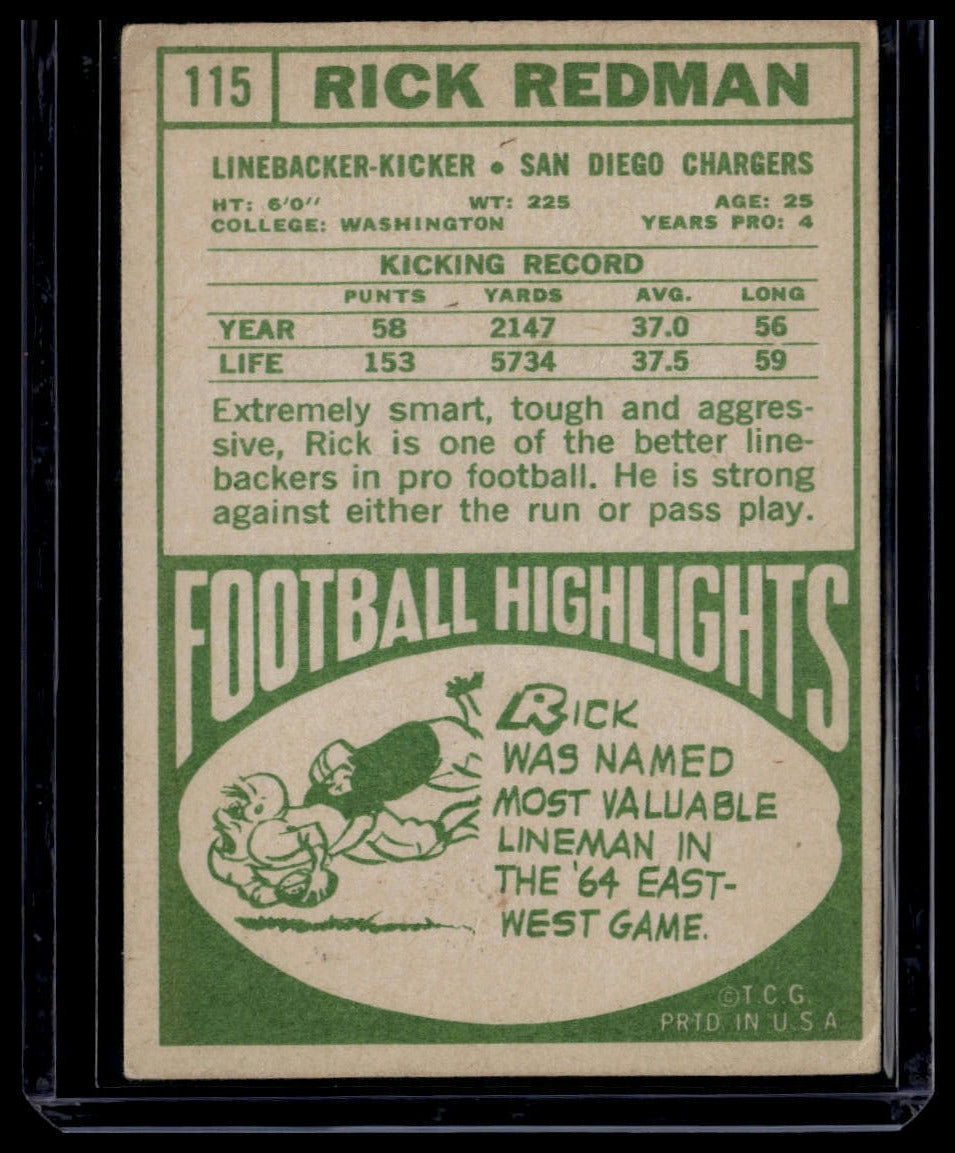 1968 Topps #115 Rick Redman