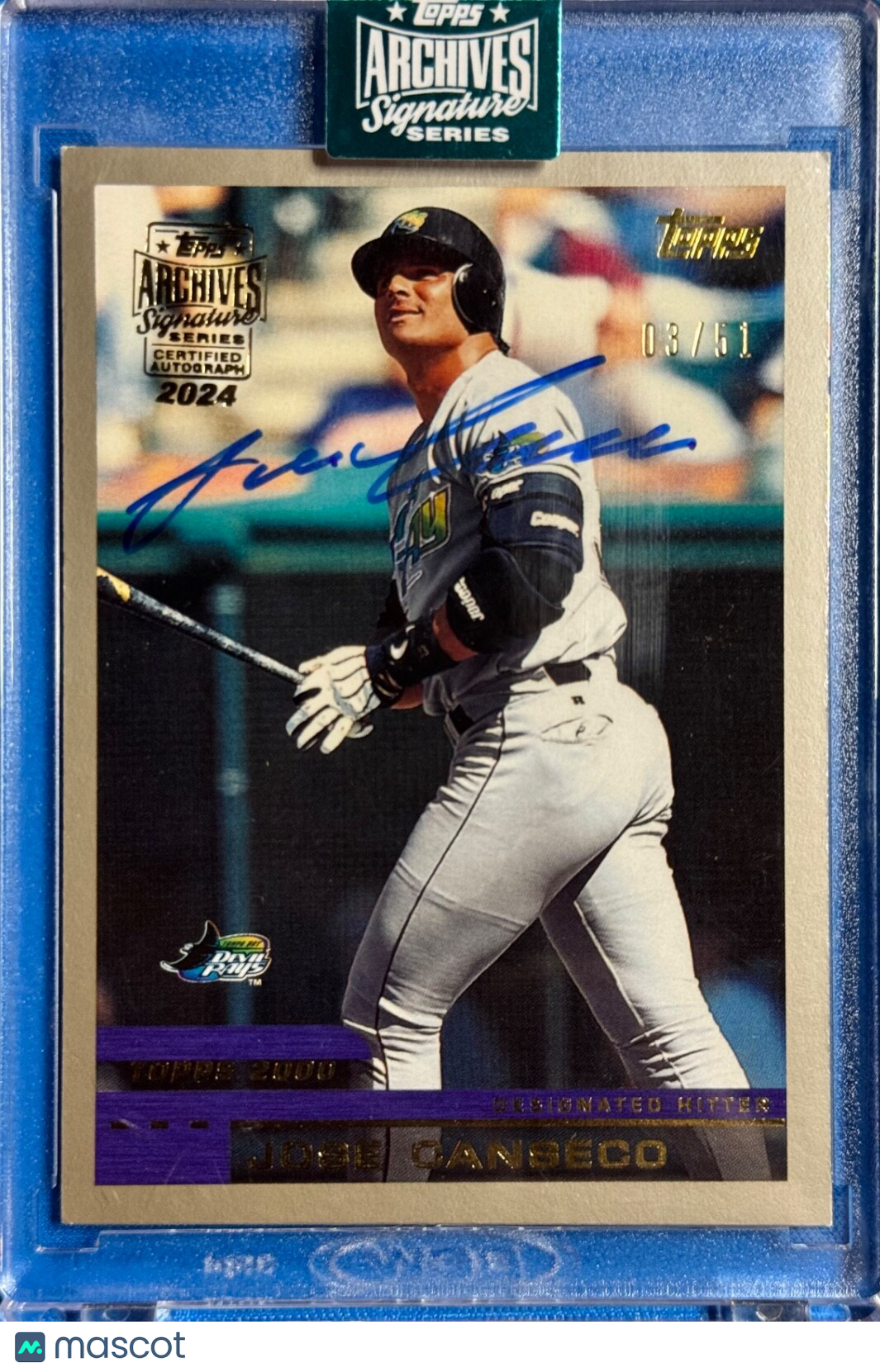 2024 Topps Archives Signature Series Jose Canseco card #200 SP 3/51