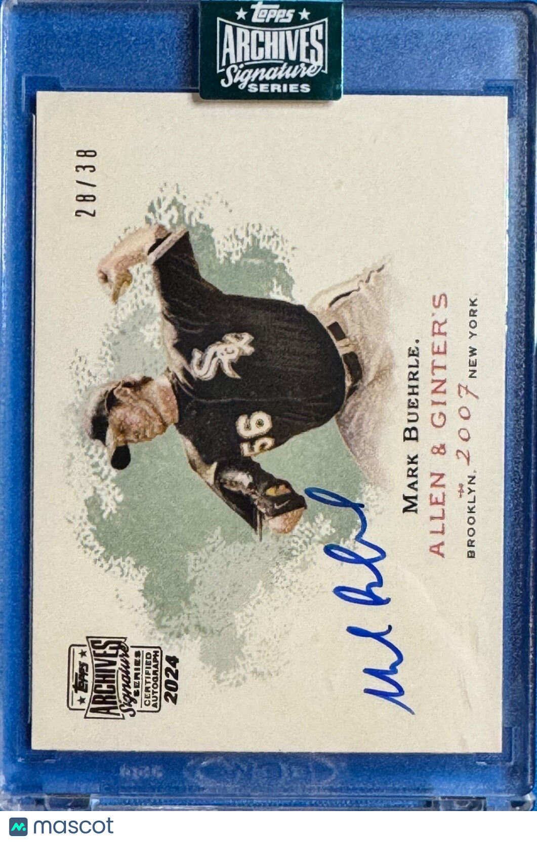 2024 Topps Archives Signature Series Mark Buehrle Ginter Card #299 SP 28/38