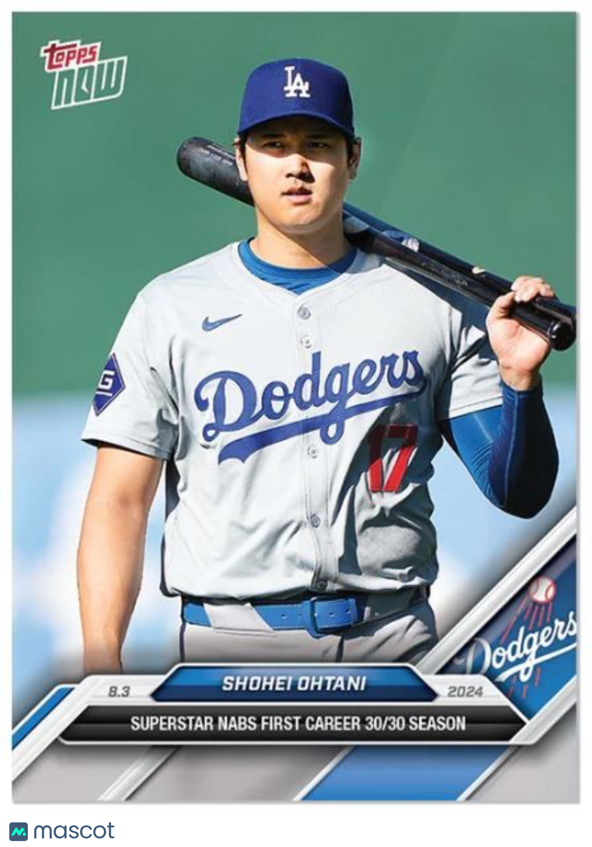 Shohei Ohtani Los Angeles Dodgers 1st 30/30 Season 2024 Topps Now #510 Base