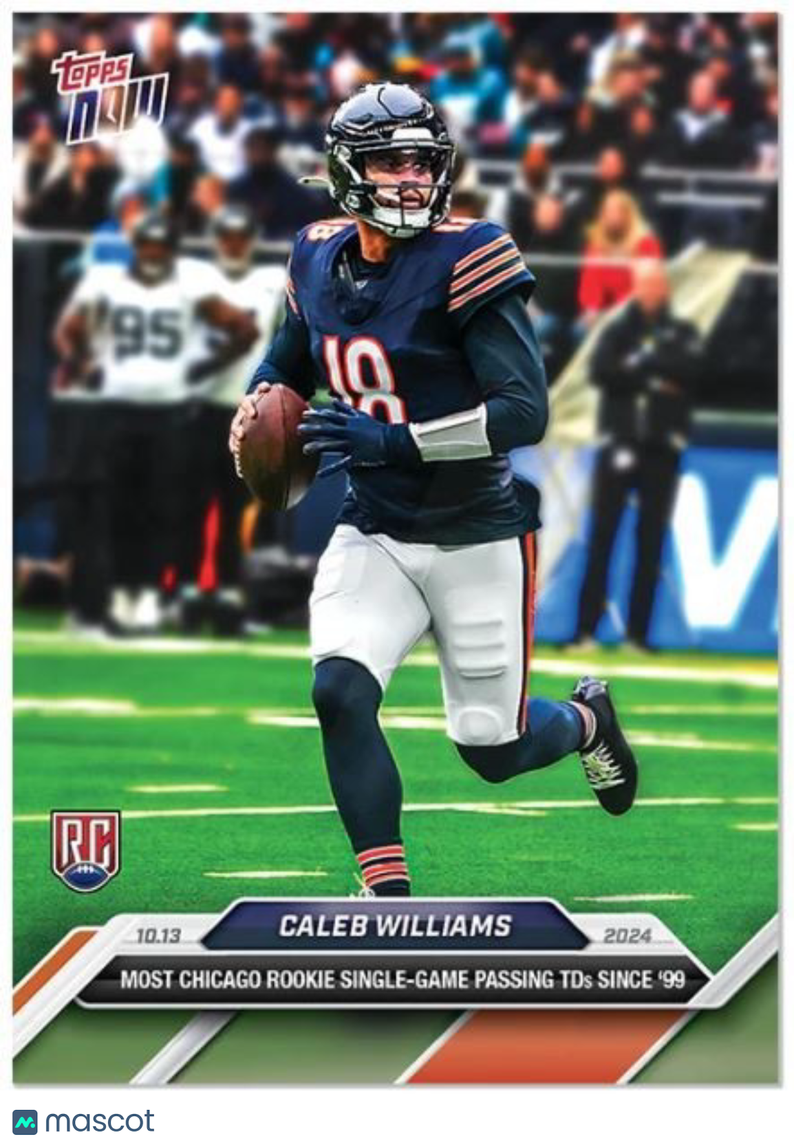 2024 Topps Now Caleb Williams Card #9 Rookie Card Chicago Bears London Game