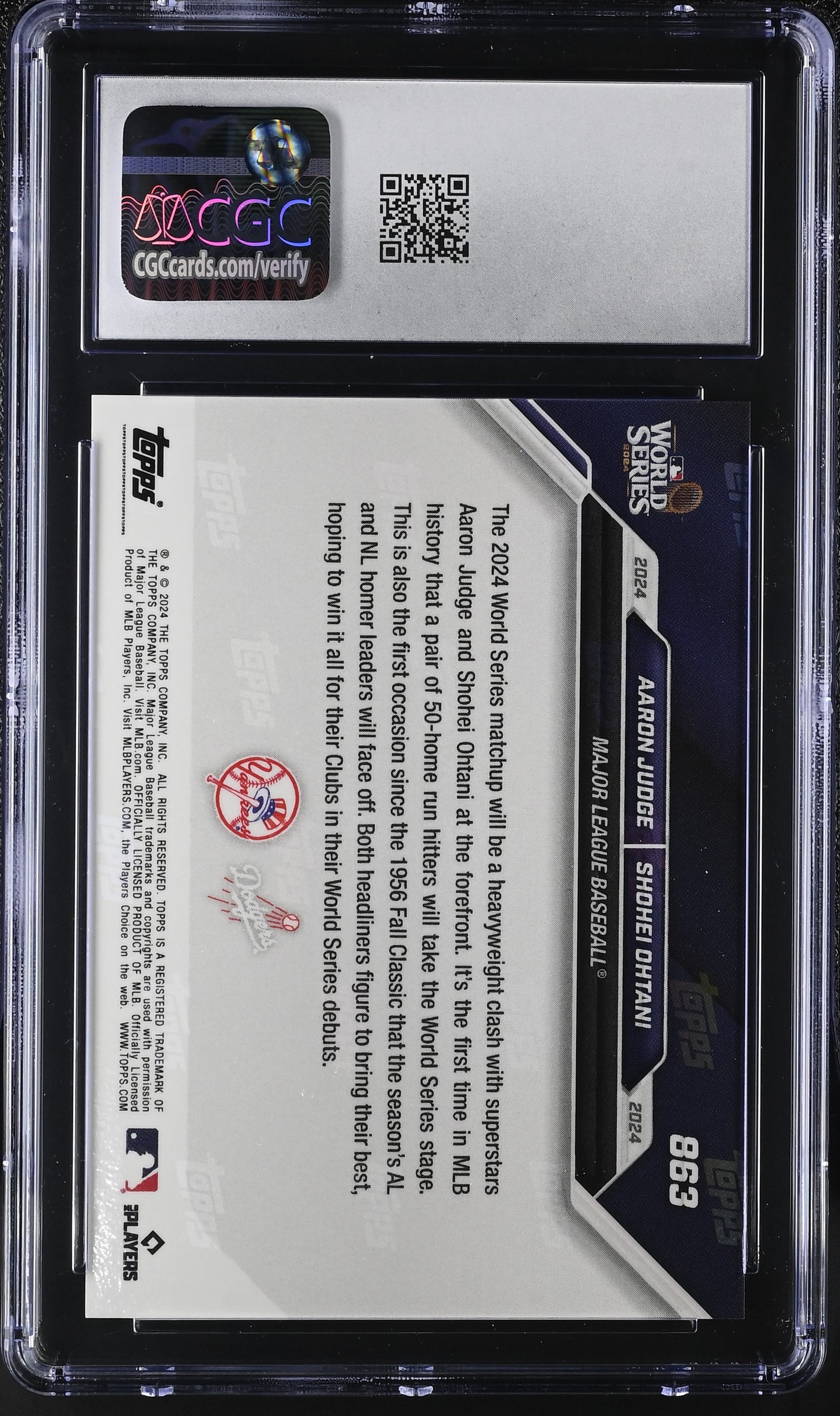 2024 Topps Now Aaron Judge/Shohei Ohtani #863 CGC 9.5