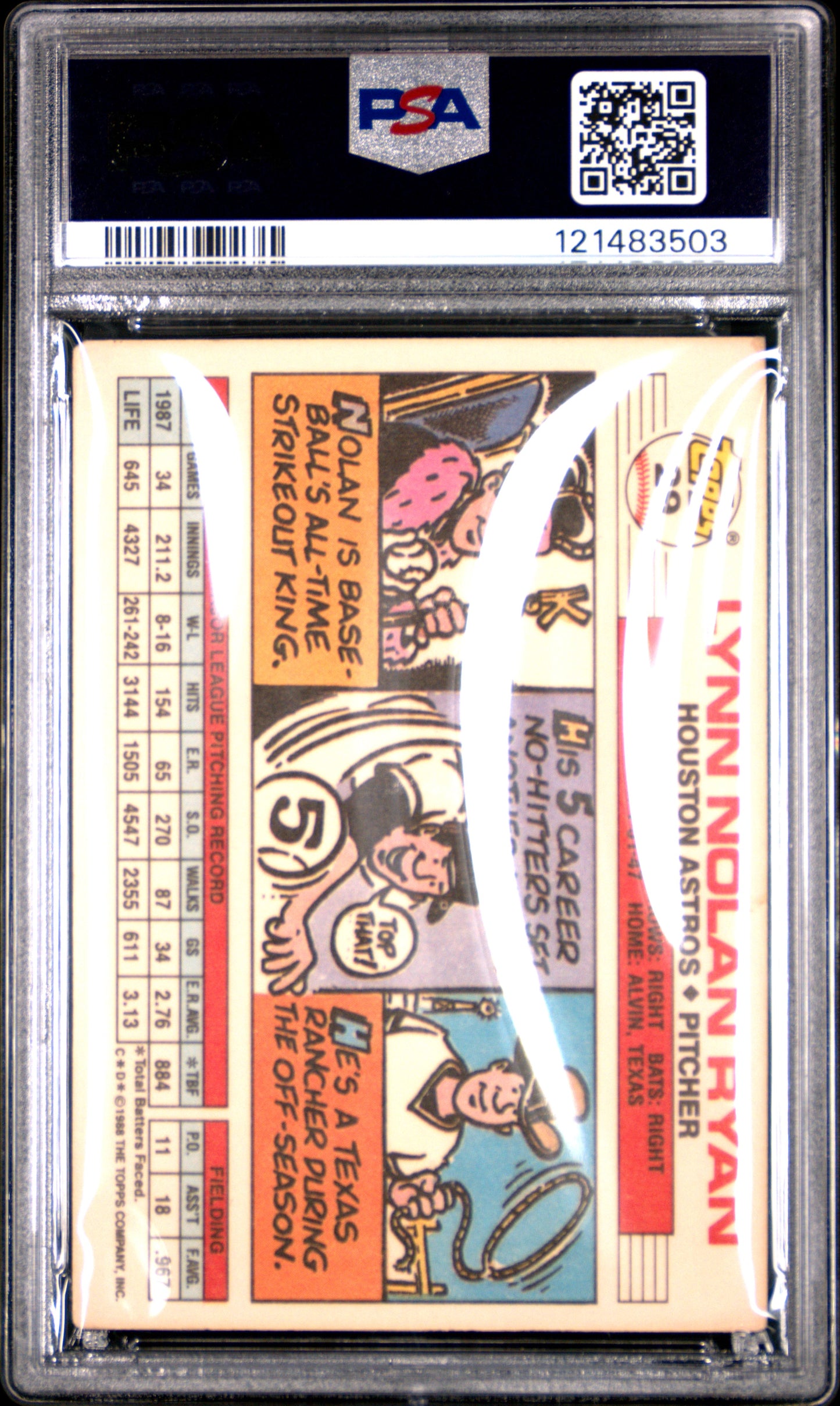 1988 Topps Big Baseball Nolan Ryan #29 PSA 3