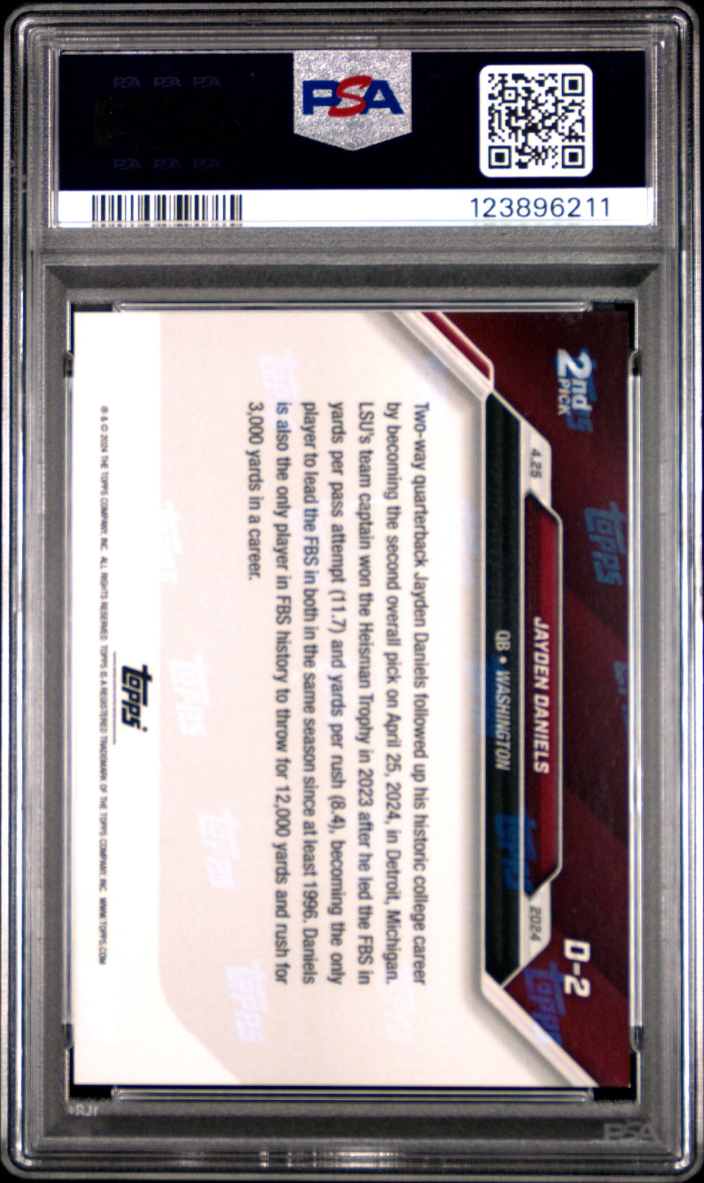 2024 Topps Now Jayden Daniels #D2 PSA 9