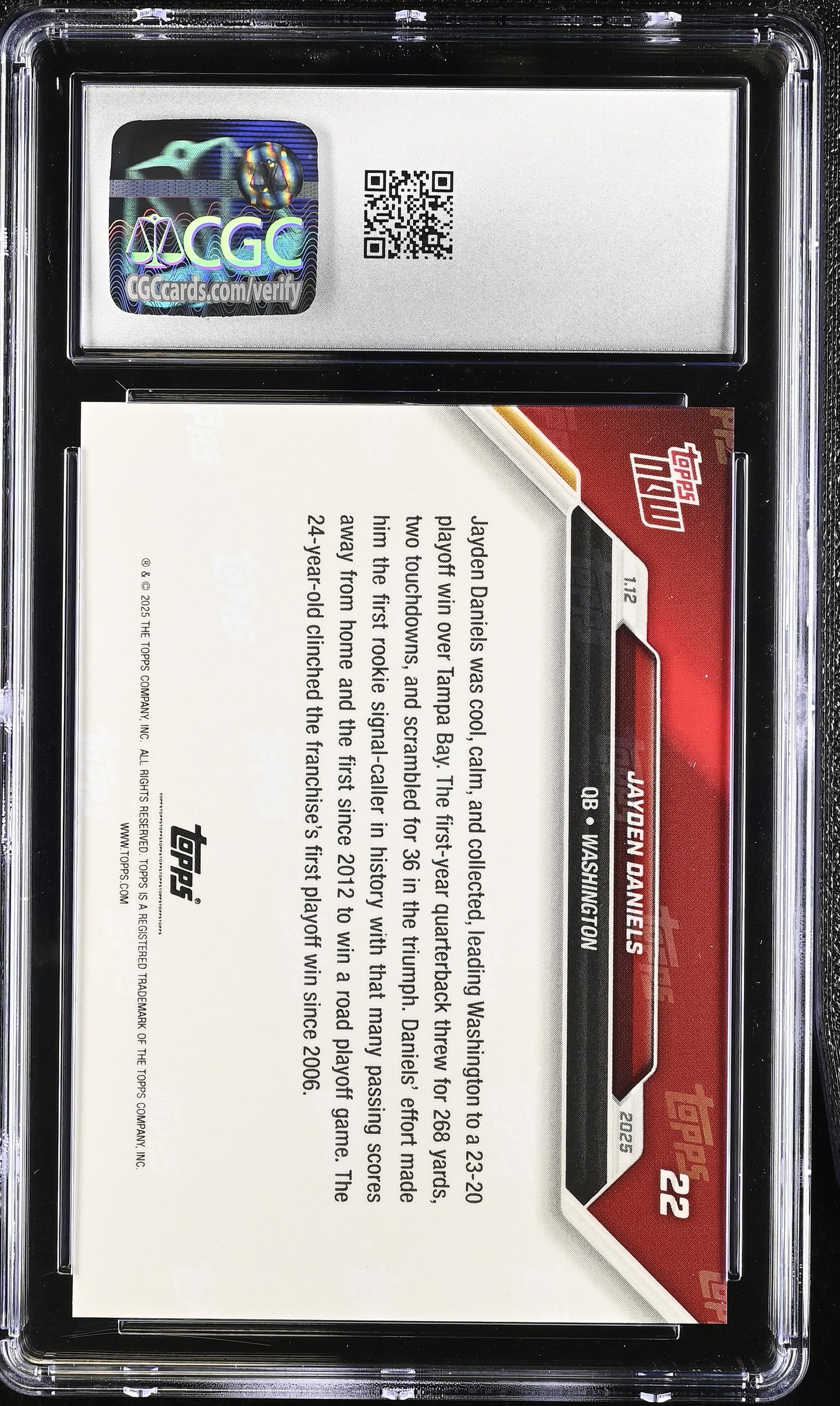 2024 Topps Now Jayden Daniels #22 CGC 10