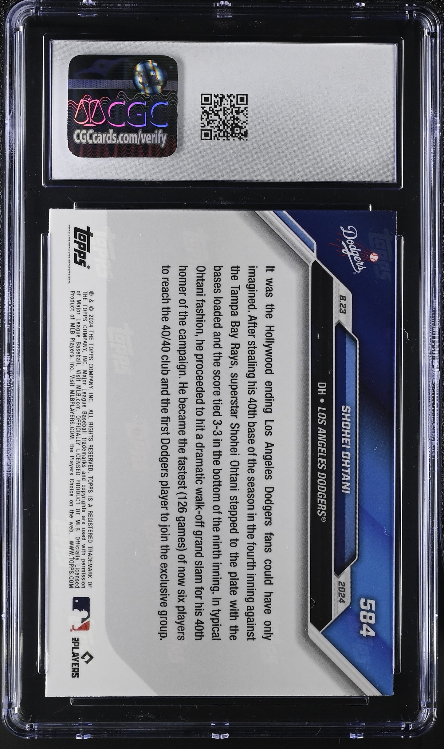 2024 Topps Now Shohei Ohtani #584 CGC 8