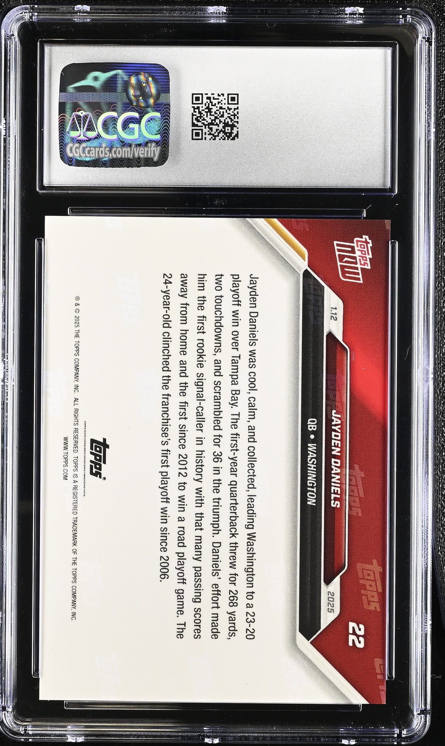 2024 Topps Now Jayden Daniels #22 CGC 10