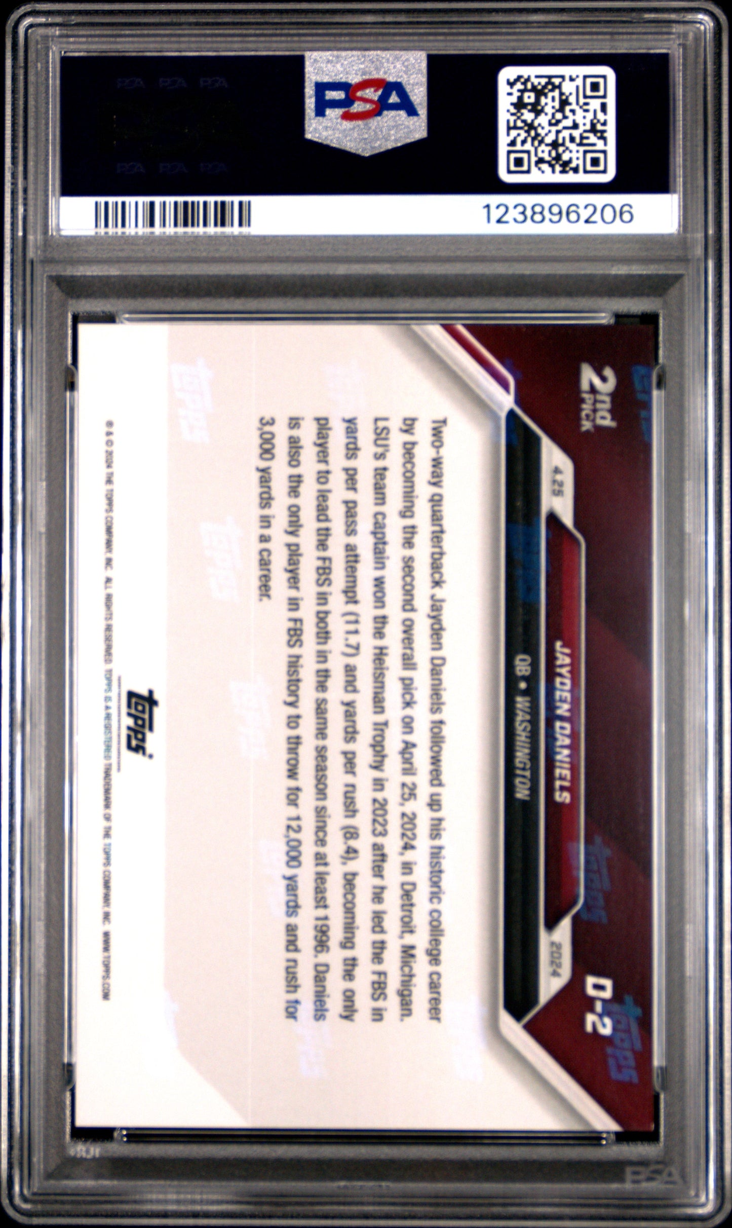 2024 Topps Now Jayden Daniels #D2 PSA 10