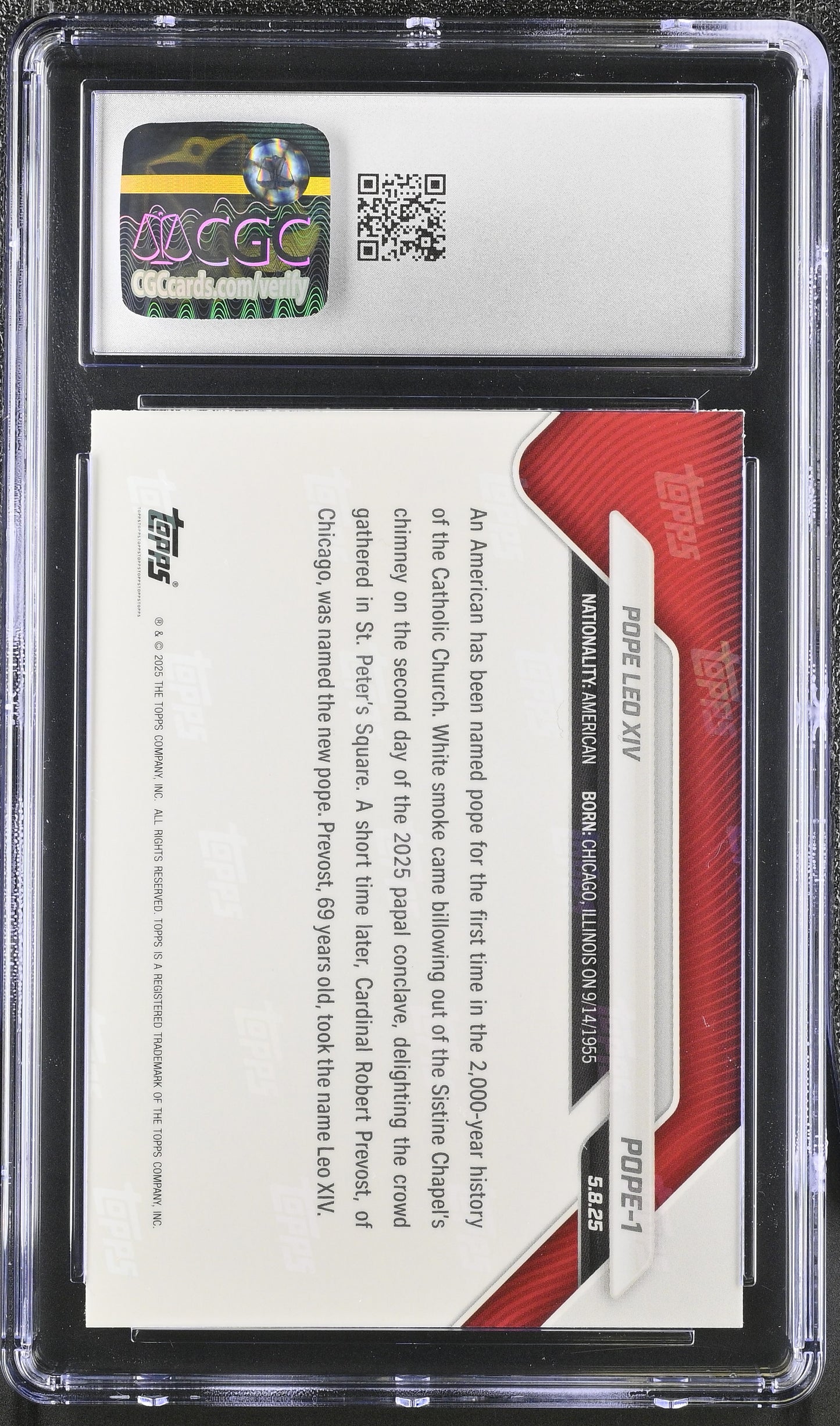 2025 Topps Now #POPE-1 CGC 10