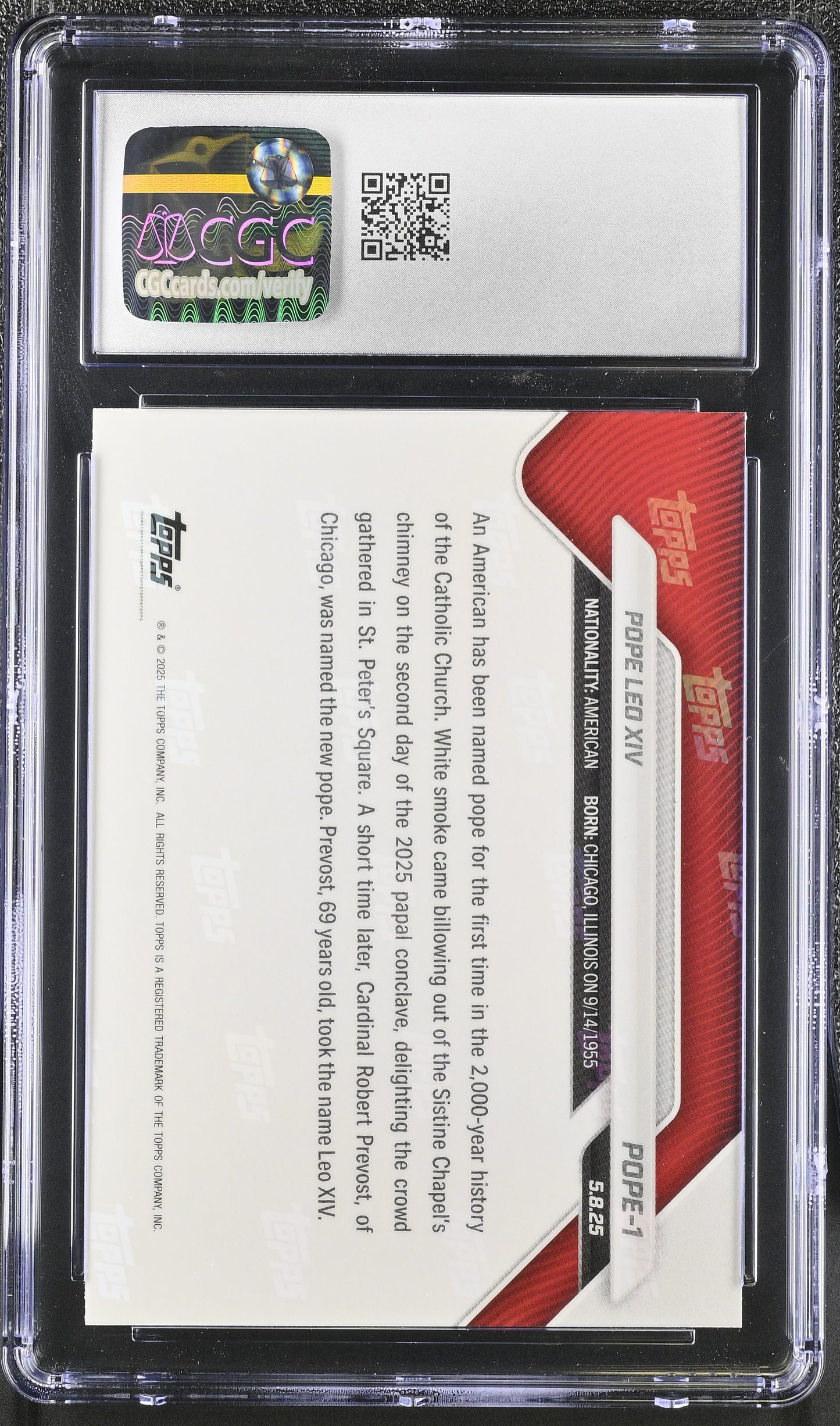 2025 Topps Now #POPE-1 CGC 9