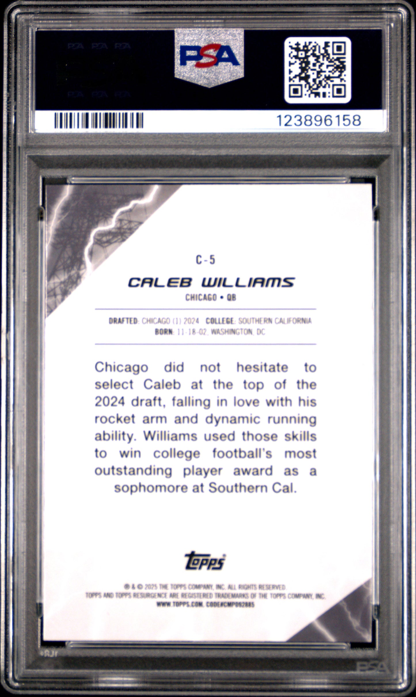 2024 Topps Resurgence Conductors Caleb Williams #C5 PSA 10