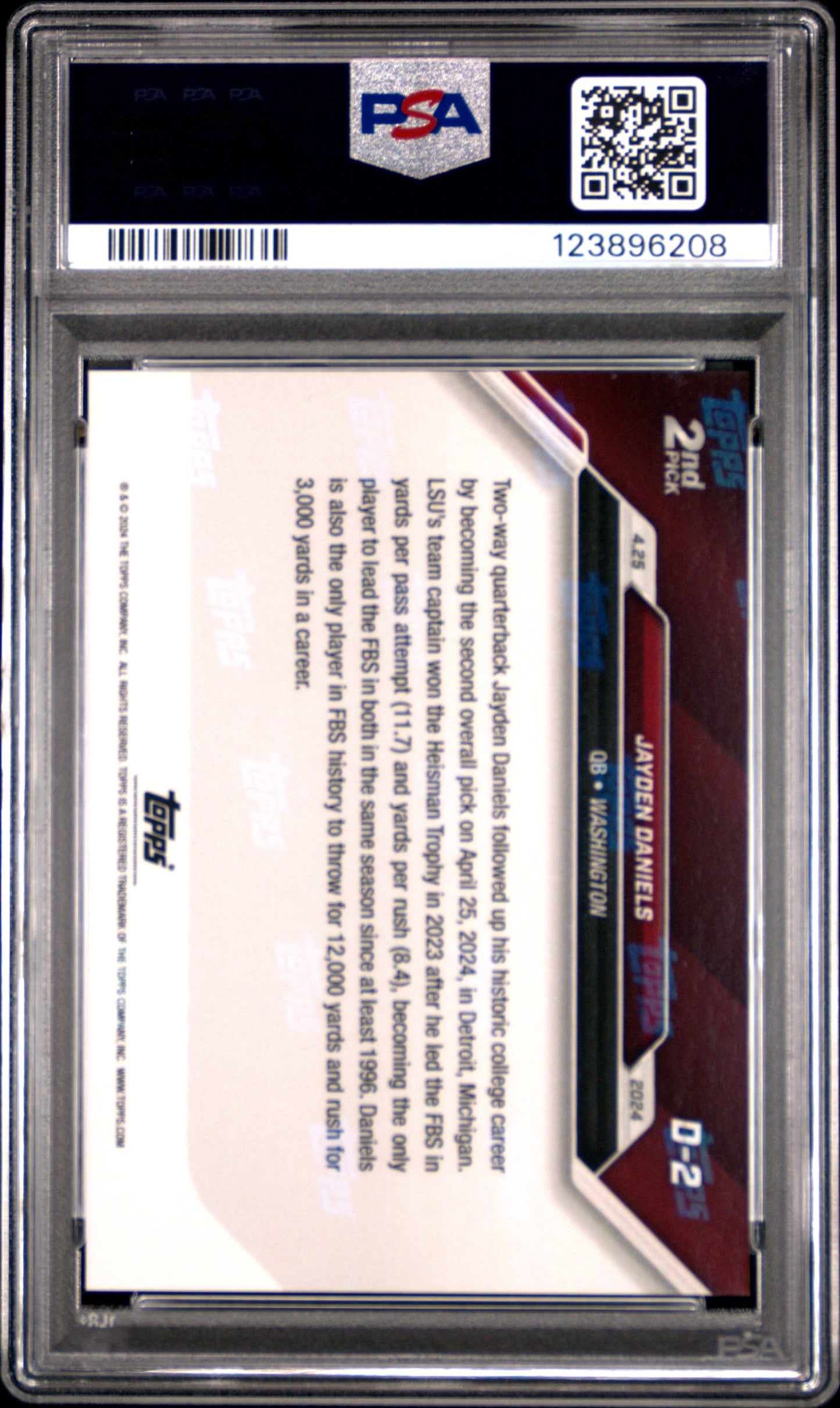 2024 Topps Now Jayden Daniels #D2 PSA 9