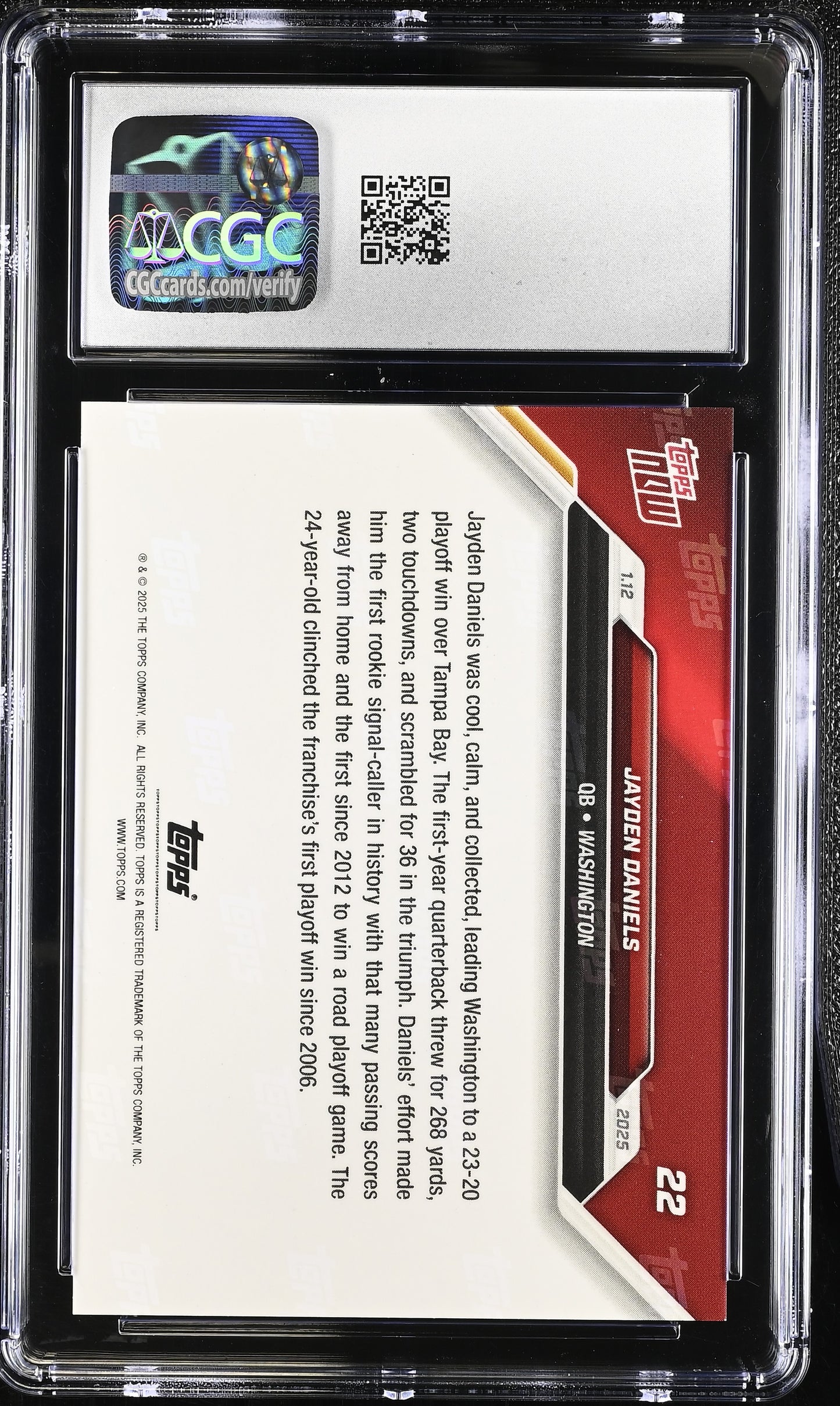 2024 Topps Now Jayden Daniels #22 CGC 10