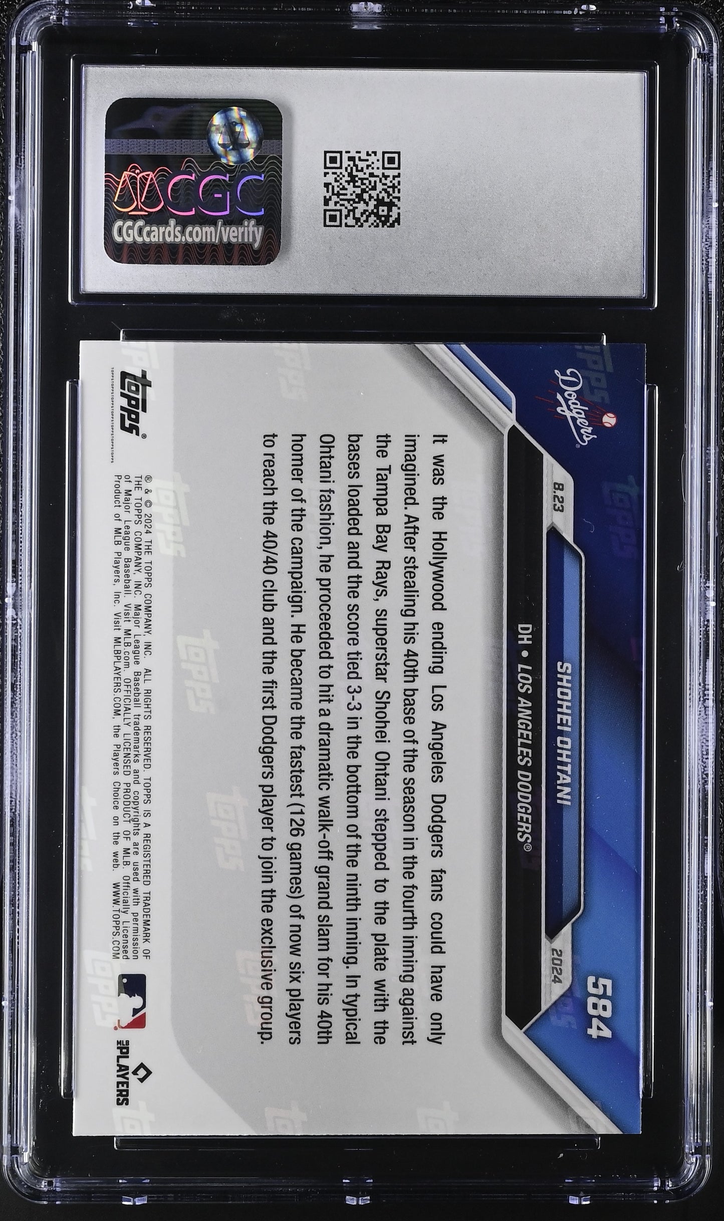 2024 Topps Now Shohei Ohtani #584 CGC 10