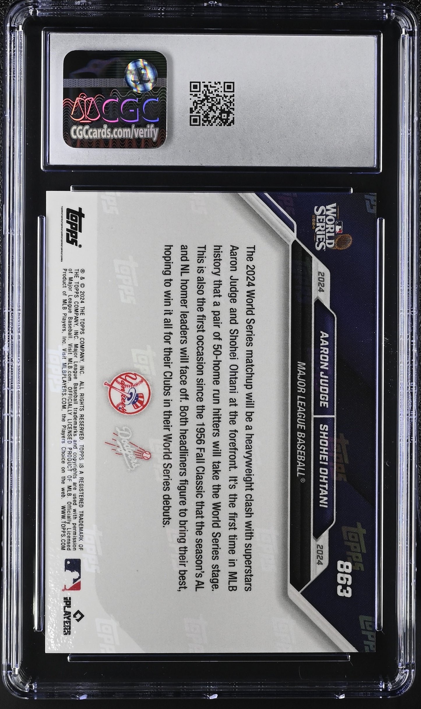 2024 Topps Now Aaron Judge/Shohei Ohtani #863 CGC 10