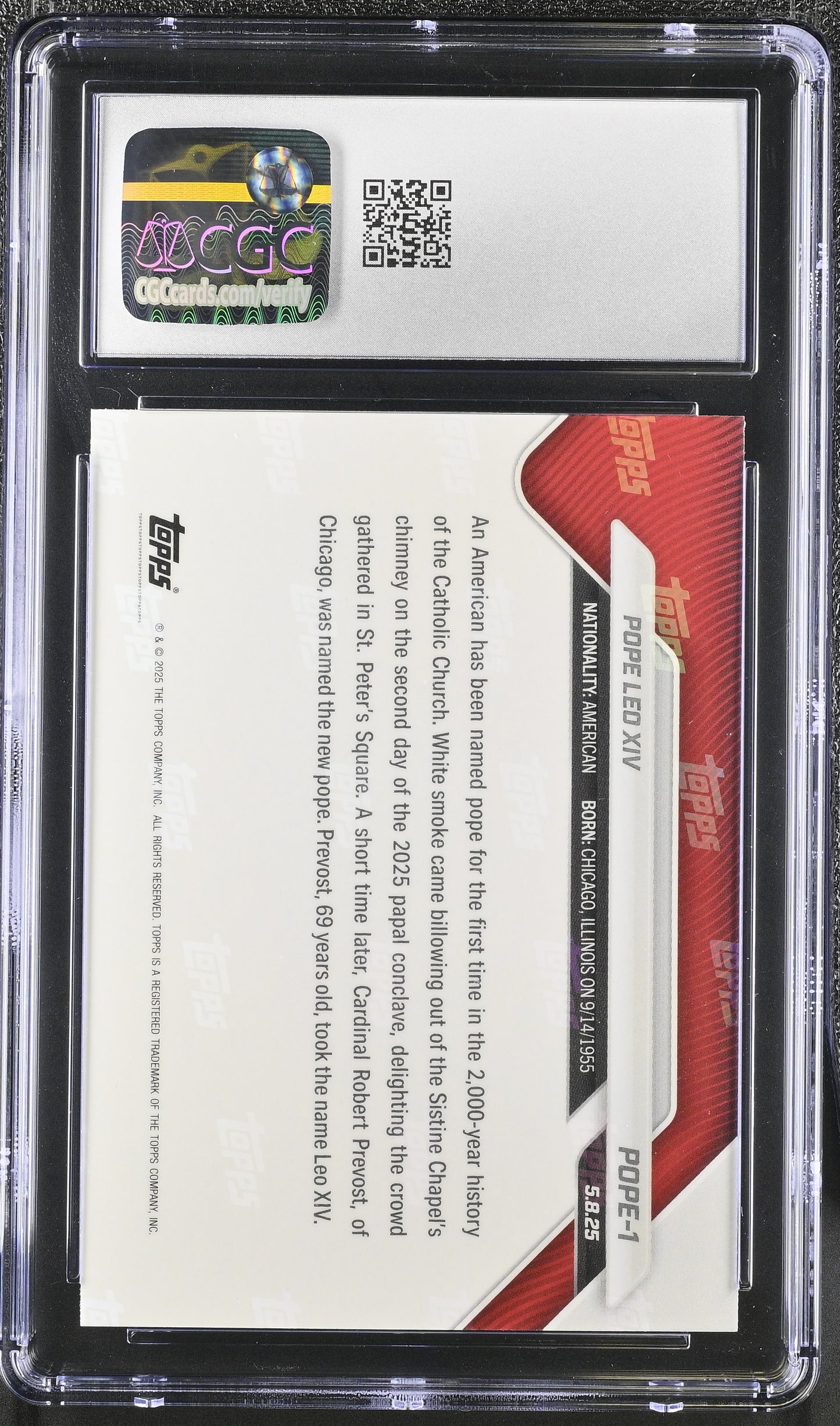 2025 Topps Now #POPE-1 CGC 9