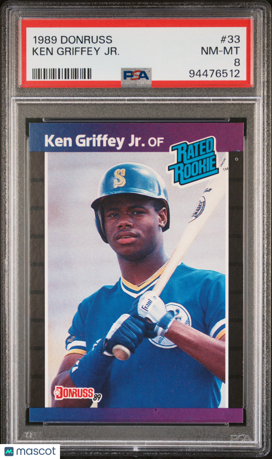 1989 Donruss Ken Griffey JR. #33 PSA 8