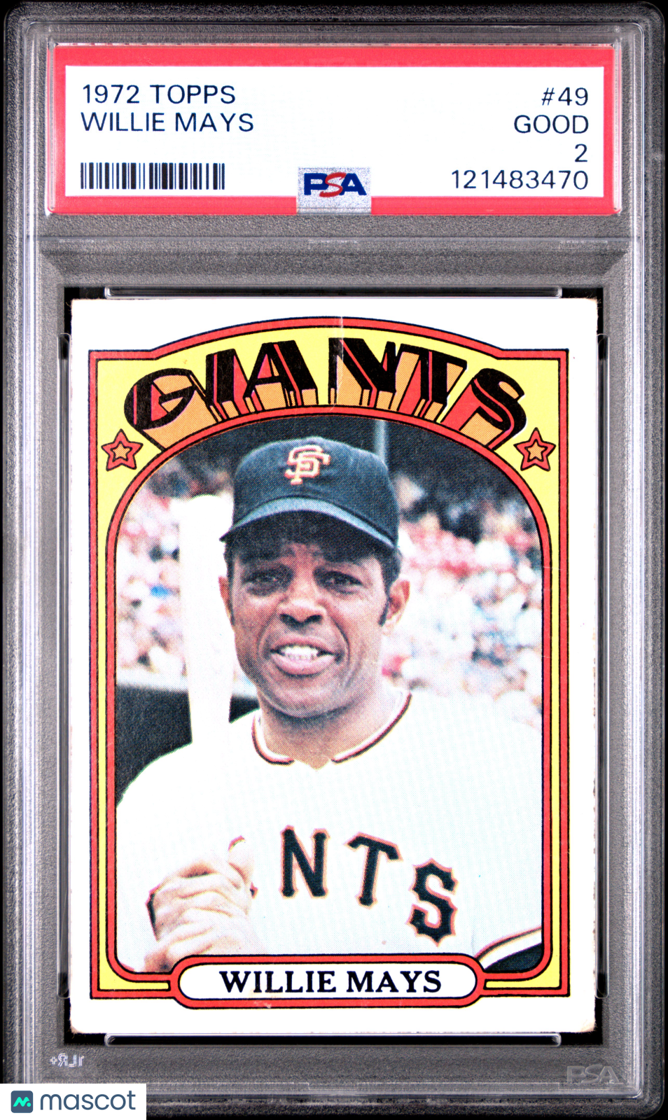 1972 Topps Willie Mays #49 PSA 2