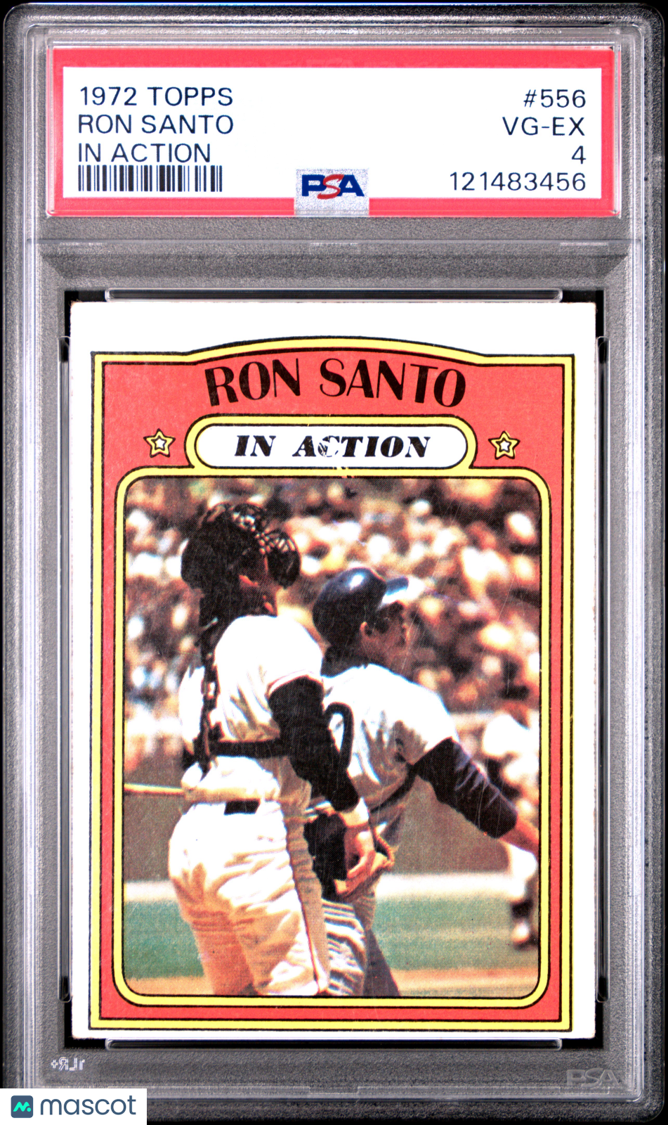1972 Topps Ron Santo #556 In Action PSA 4