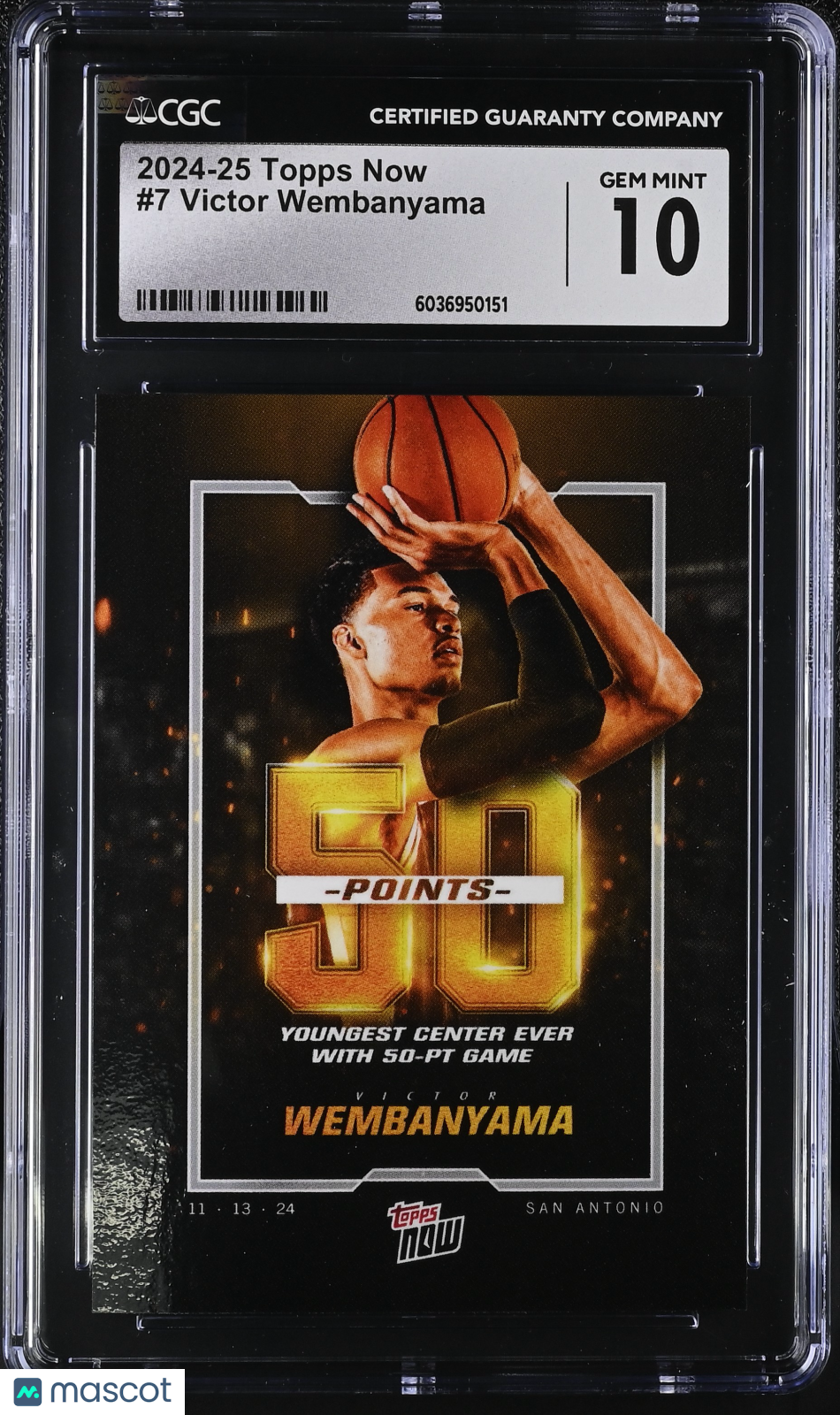 2024-25 Topps Now Victor Wembanyama #7 CGC 10
