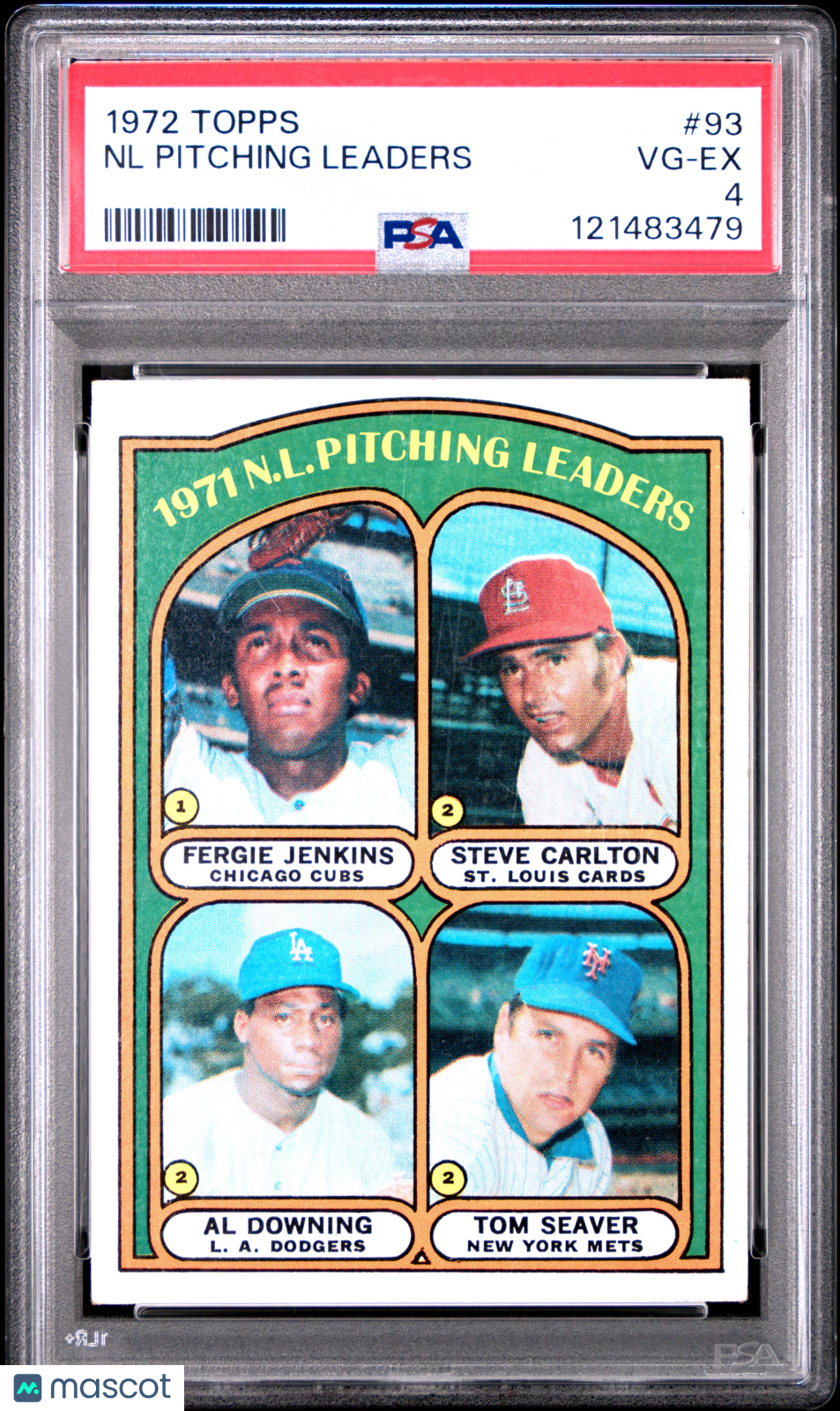 1972 Topps NL Pitching Leaders #93 PSA 4