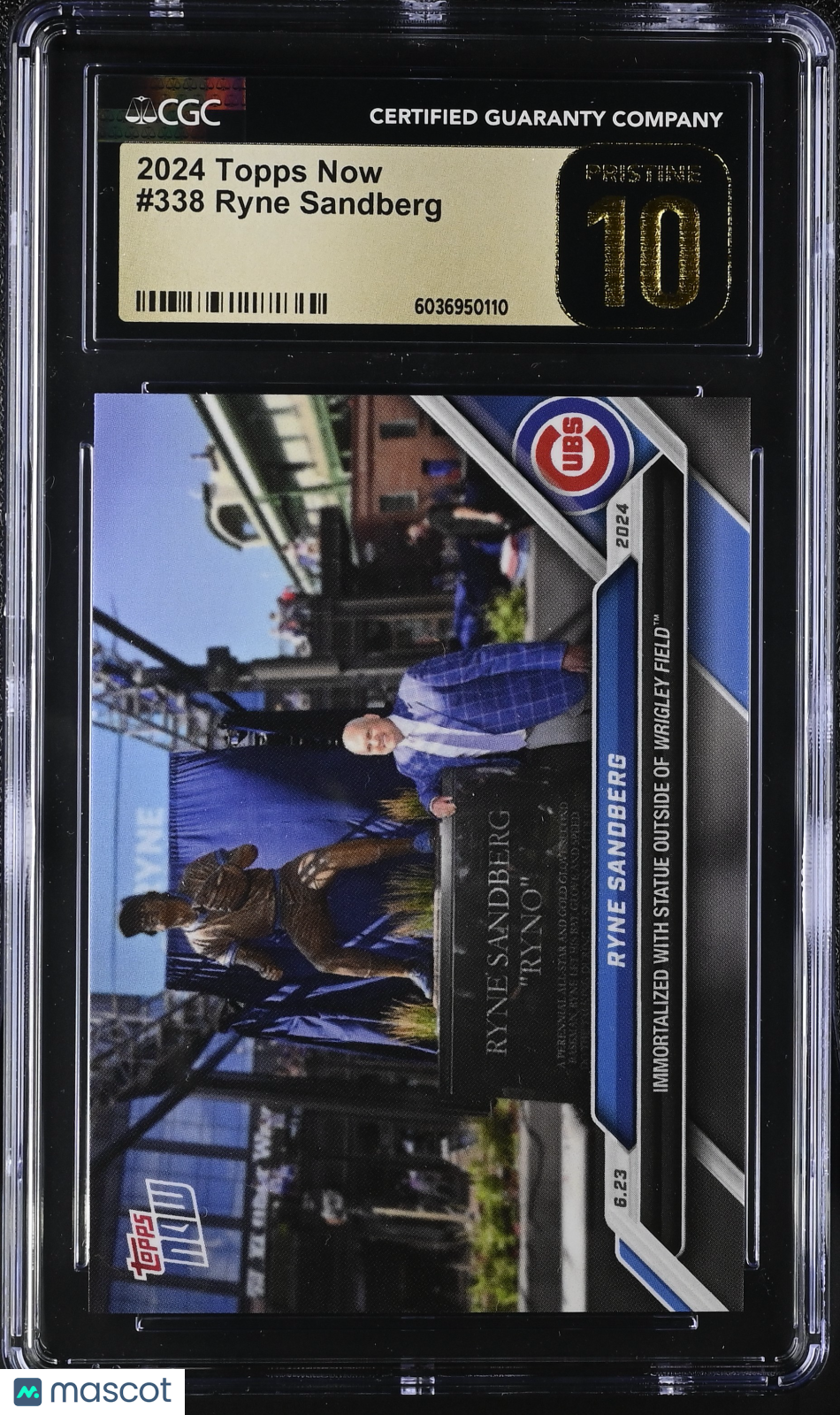 2024 Topps Now Ryne Sandberg #338 CGC Black Label Pristine 10
