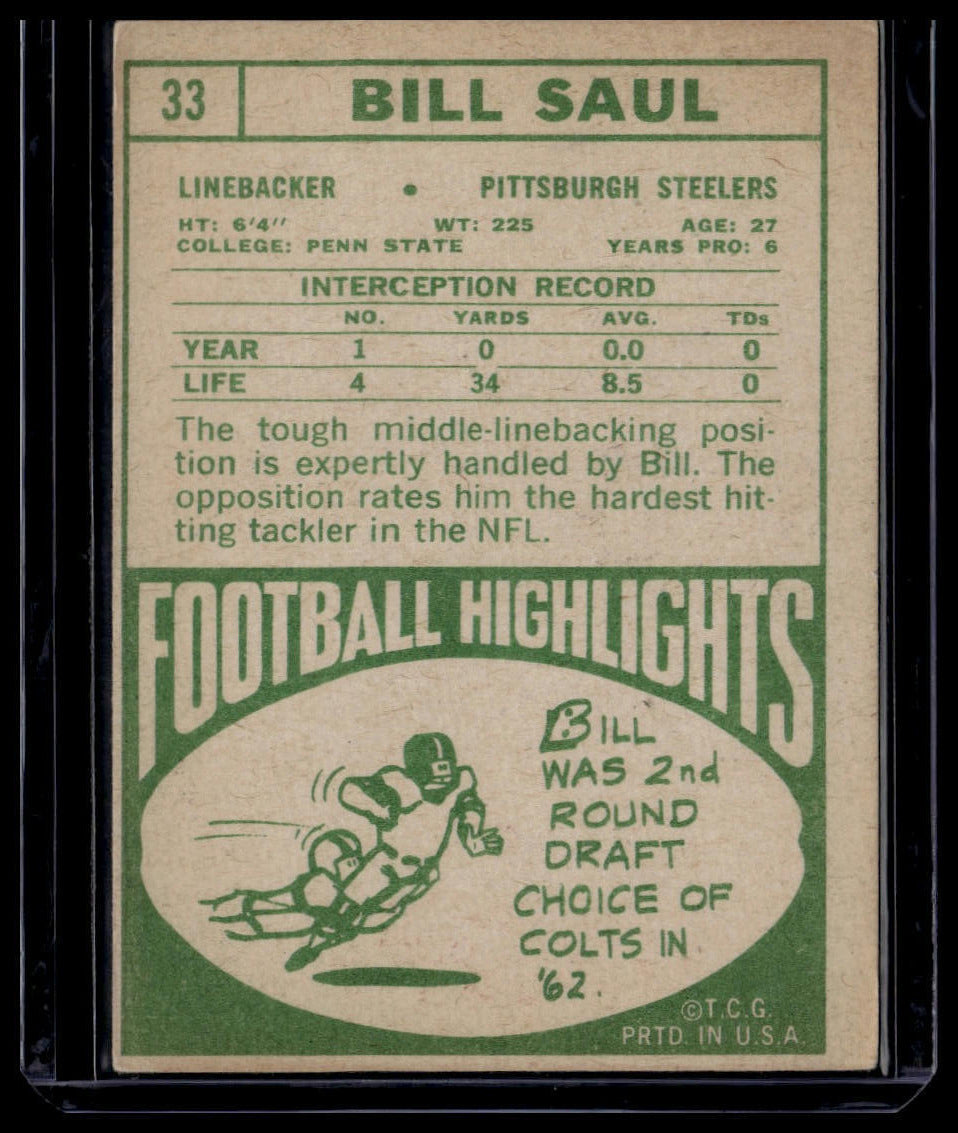 1968 Topps #33 Bill Saul