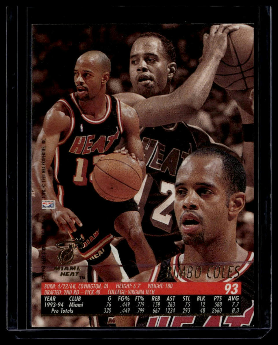 1994-95 Ultra #93 Bimbo Coles