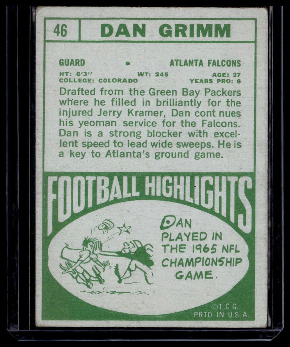 1968 Topps #46 Dan Grimm