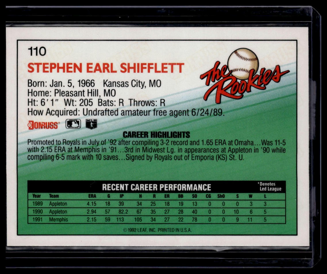 1992 Donruss The Rookies #110 Steve Shifflett