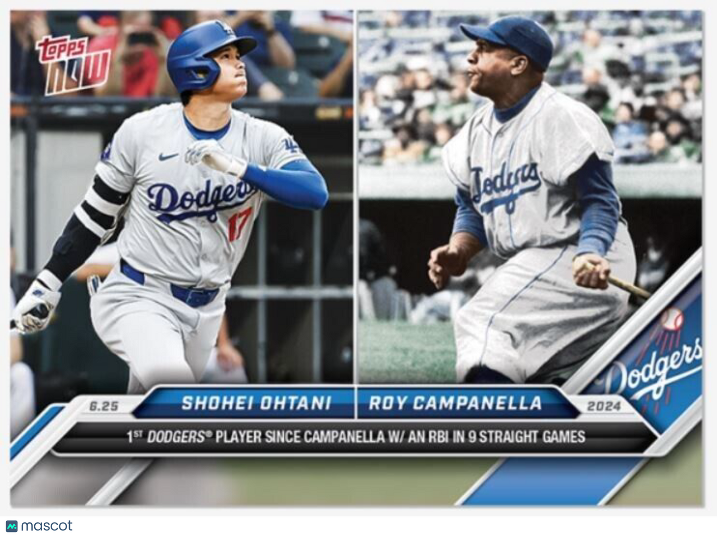 2024 Topps Now #347 Shohei Ohtani Roy Campanella Los Angeles Dodgers