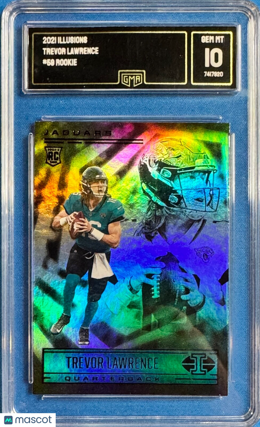 Trevor Lawrence 2021 Illusions Trophy Collection Dots Card # 59 RC GMA 10