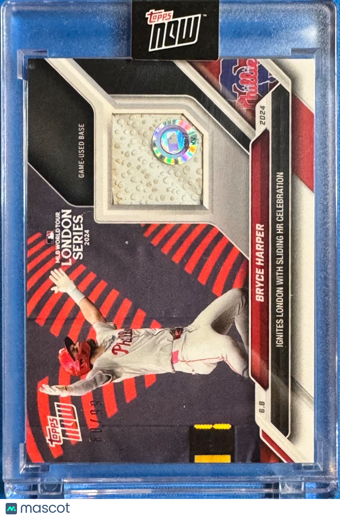 Bryce Harper 2024 Topps Now Card #277A  GU MLB Base SP /99  London Series