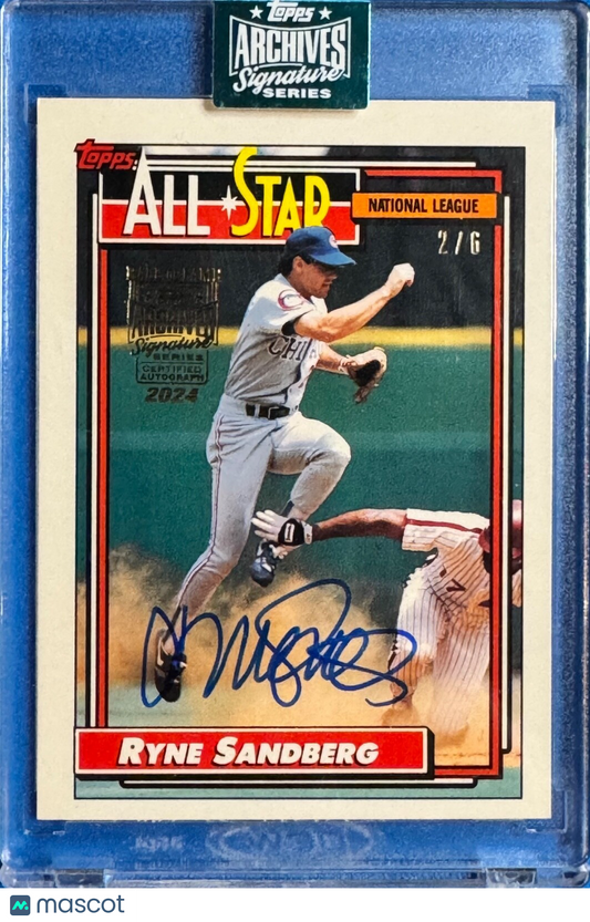 2024 Topps Archives Signature Series All Star Game Ryne Sandberg #387 SP 2/6