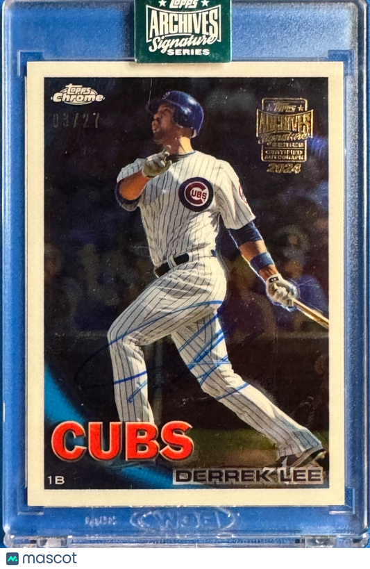 2024 Topps Archives Signature Series Chrome Derrek Lee card #2 SP 3/27