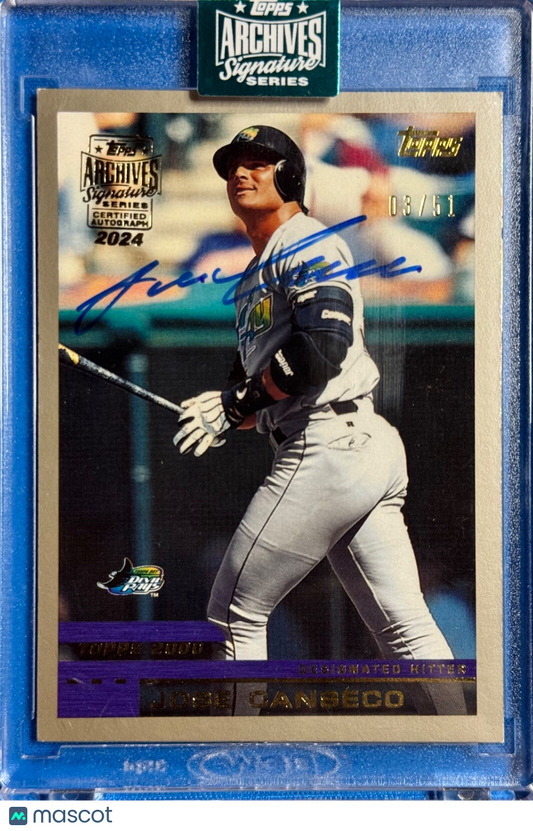 2024 Topps Archives Signature Series Jose Canseco card #200 SP 3/51